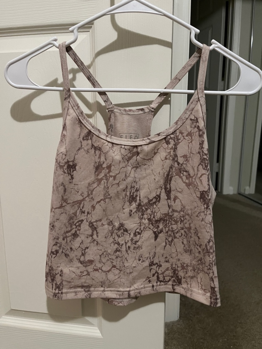 Fleo Switch Up Rose Quartz Crop Tank Top